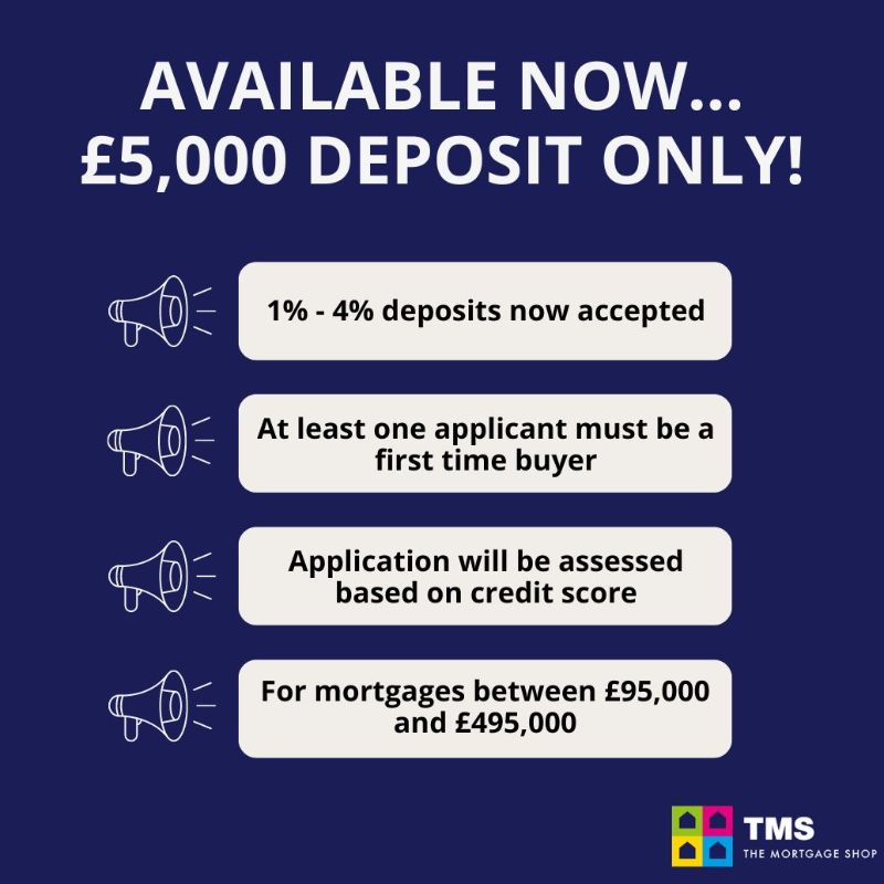 Image representing NEW LOW DEPOSIT MORTGAGE AVAILABLE from The Mortgage Shop